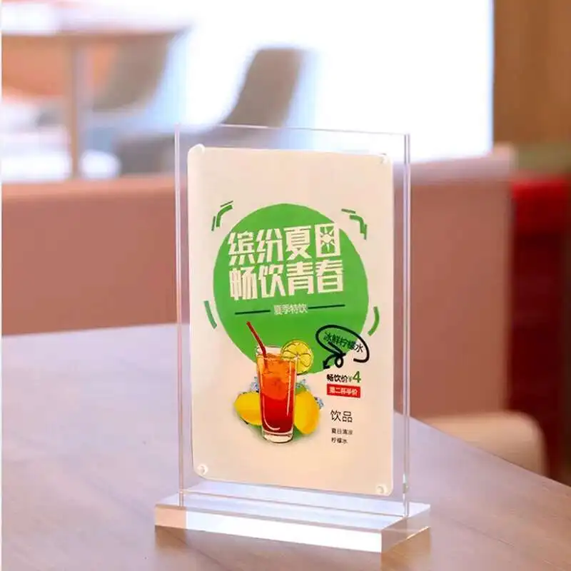 A6 Acrylic Tabletop Menu Display Stand