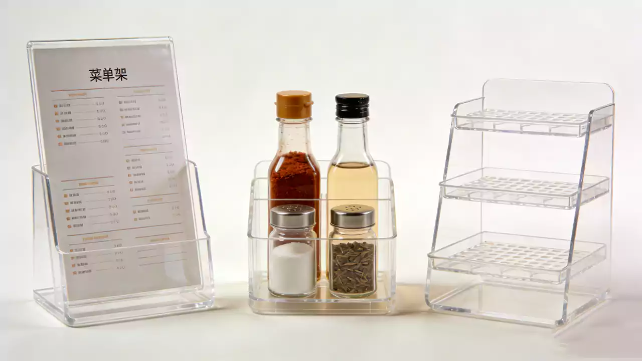 Food-grade acrylic display cases