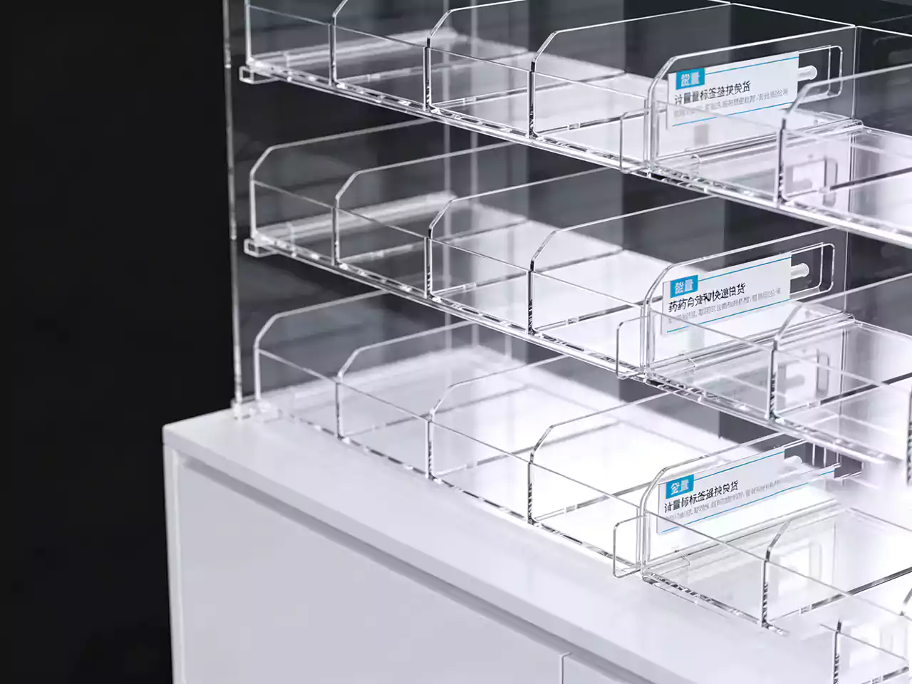 Medical acrylic display manufacturer lab organizers