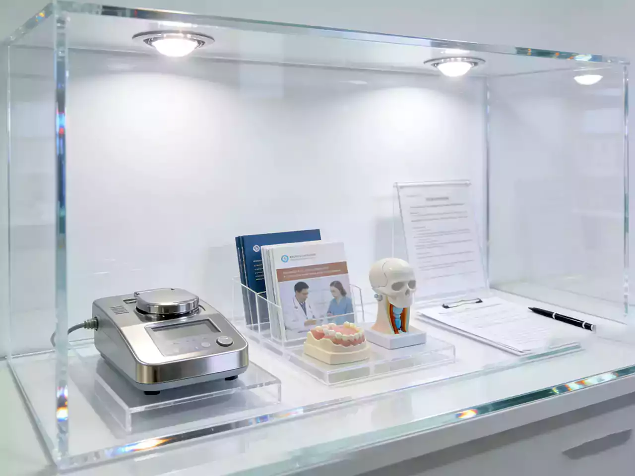 Medical acrylic display manufacturer countertop showcase