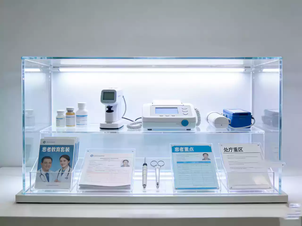 Pharmaceutical acrylic displays sample presentation