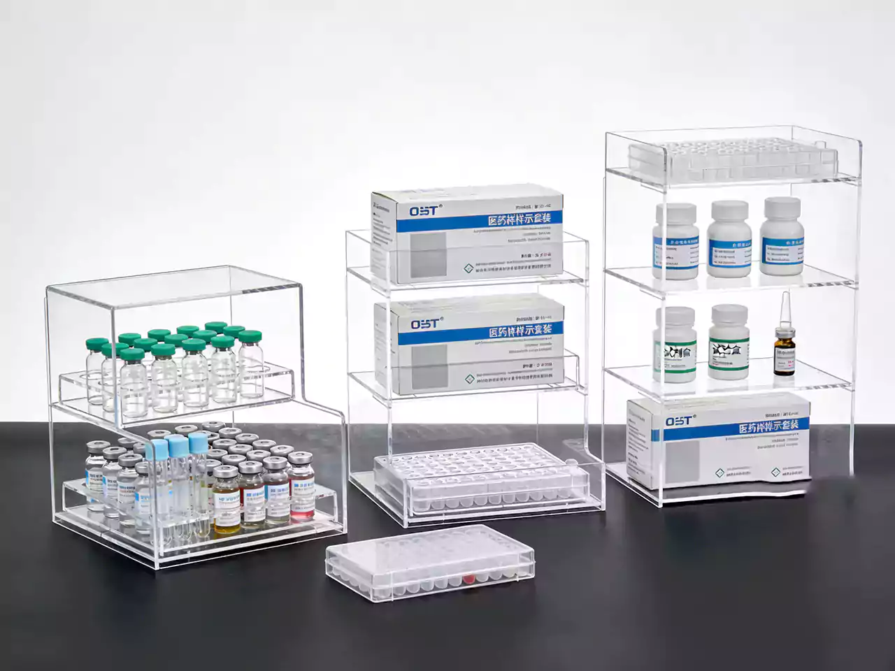 Pharmaceutical acrylic displays for pharmacies