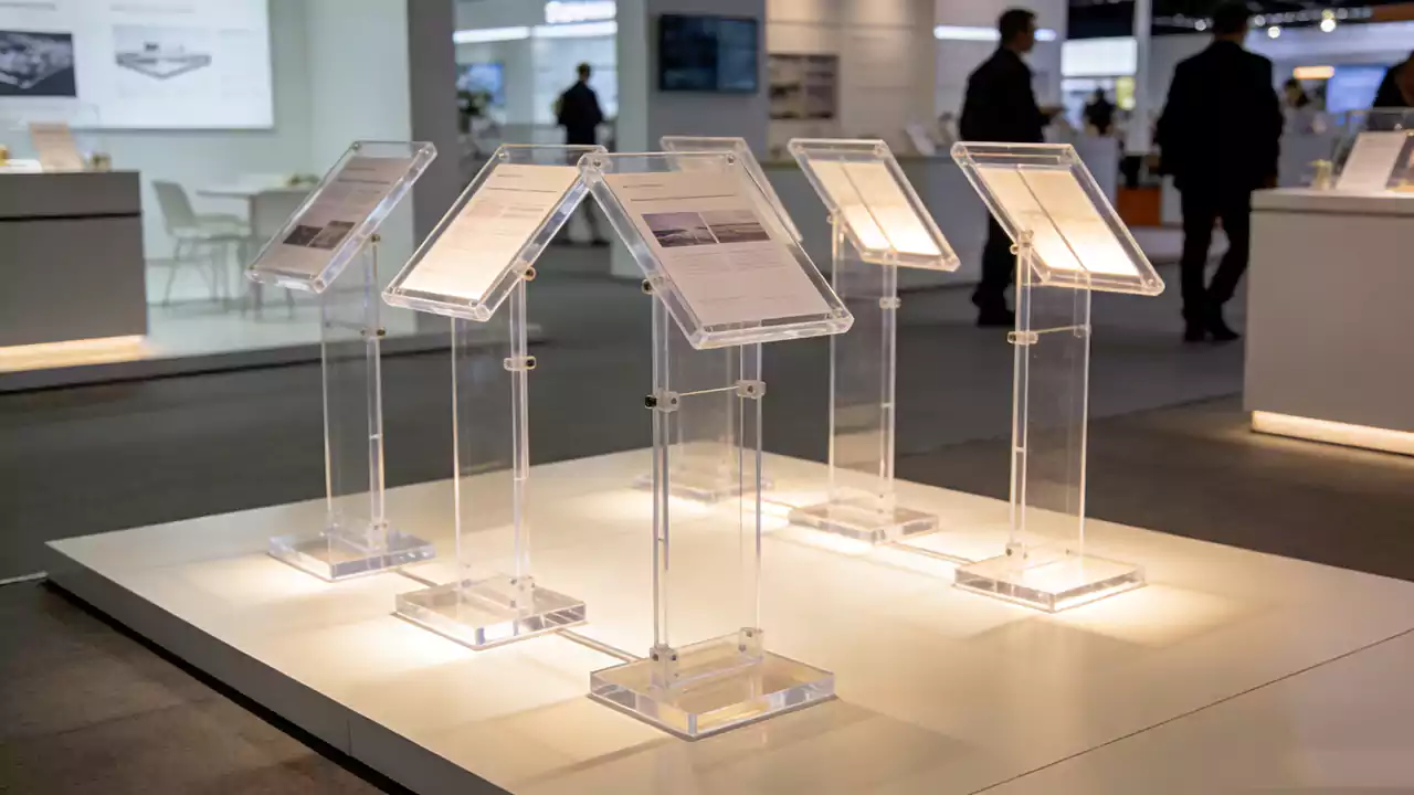 Trade show acrylic display solutions