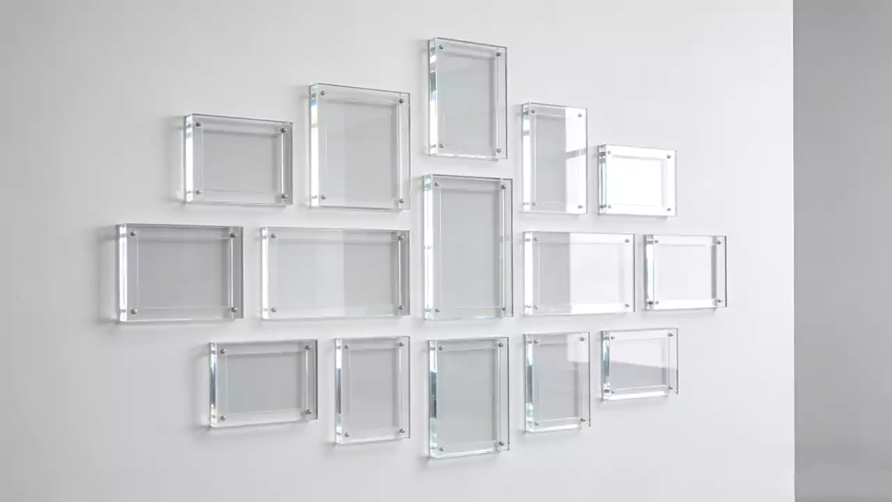 Acrylic frame gallery wall system