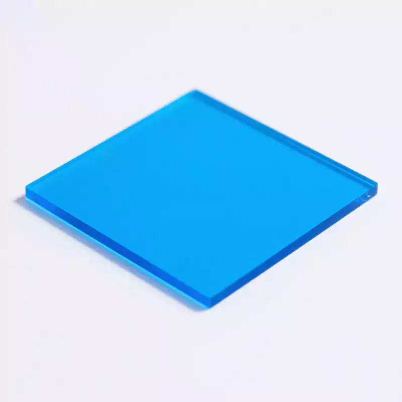 Custom Fluorescent Blue Acrylic Sheet 12x12" 3mm - UV Reactive Glow - Customacrylicpro Premium Acrylic Product