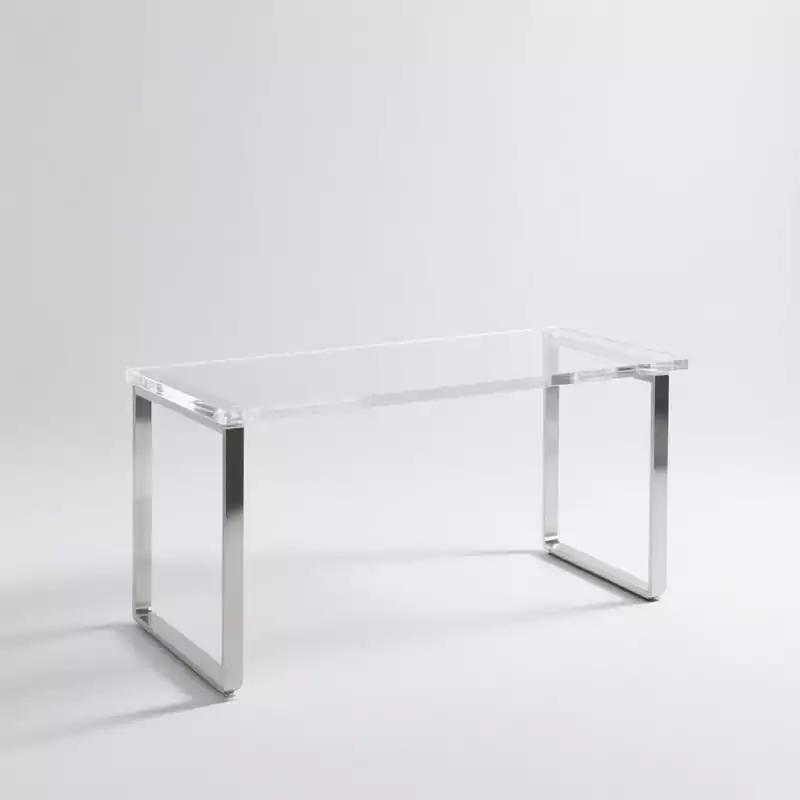 Custom Clear Acrylic Writing Desk 48x24" - Minimalist Home Office - Customacrylicpro Premium Acrylic Product