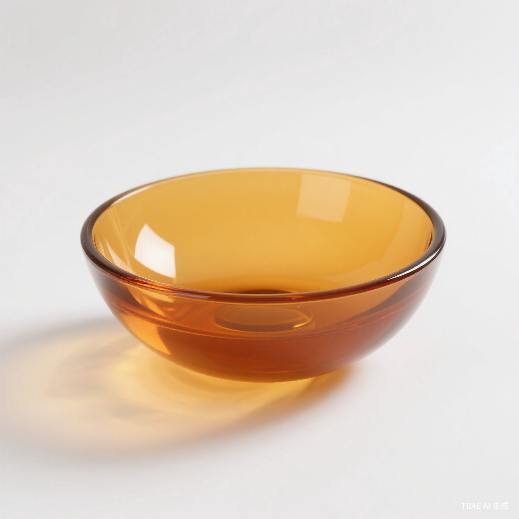 Translucent Amber Acrylic Vessel Sink 40cm - Round Bathroom Basin - Customacrylicpro Premium Acrylic Product