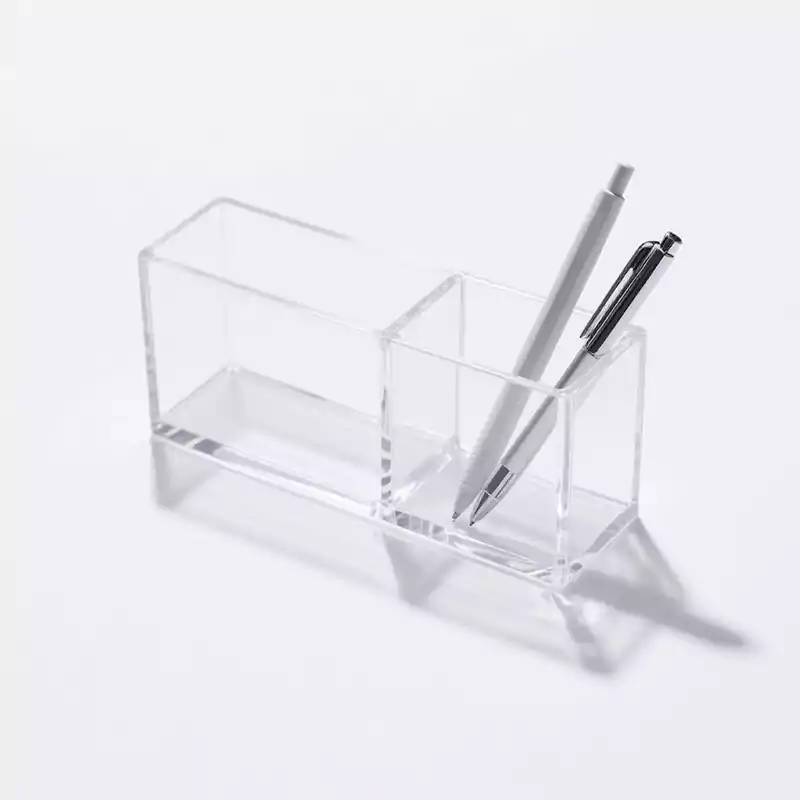 Acrylic Desk Organizer Pen Holder and Stationery Caddy - Customacrylicpro Premium Acrylic Product