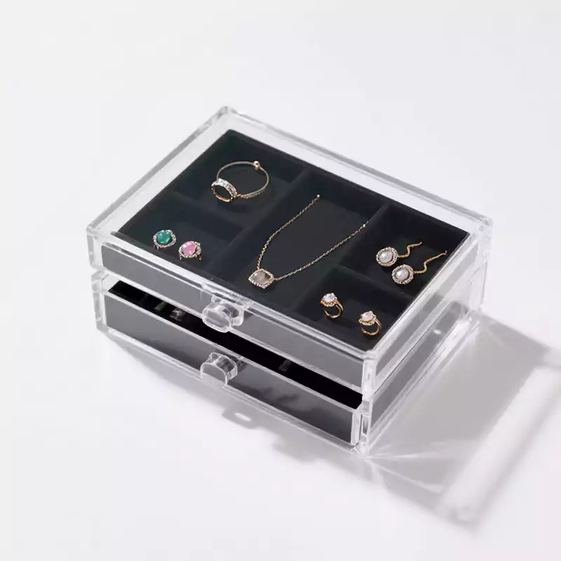 Acrylic Jewelry Organizer Box Multiple Compartments - Customacrylicpro Premium Acrylic Product