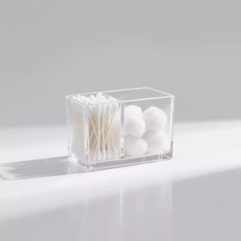 Acrylic Cotton Swab and Cotton Ball Organizer - Customacrylicpro Premium Acrylic Product