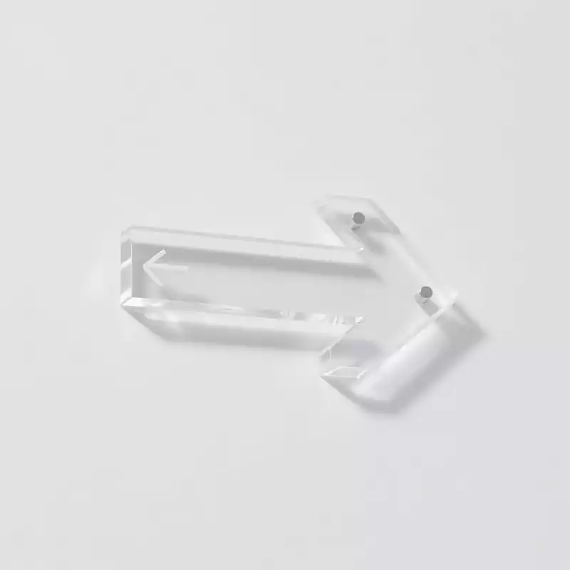 Acrylic Directional Signage Wayfinding Arrow - Customacrylicpro Premium Acrylic Product