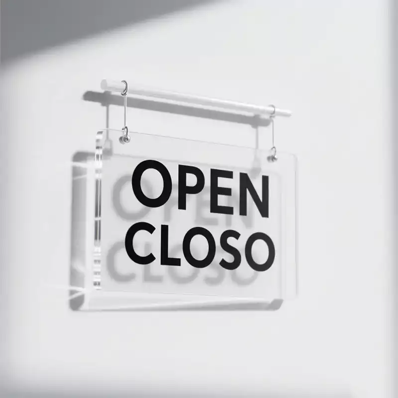 Acrylic Open Closed Sign for Business Storefront - Customacrylicpro Premium Acrylic Product