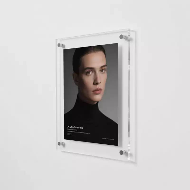 Acrylic Poster Frame Clear 24x36 Inch Wall Mount - Customacrylicpro Premium Acrylic Product
