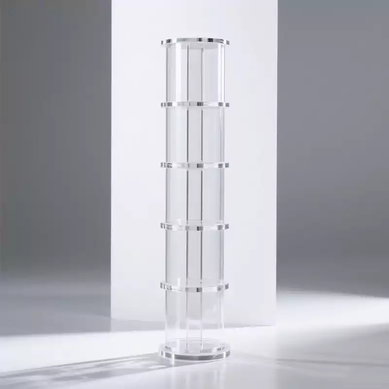 Acrylic Tower Display Case Rotating 5-Tier - Customacrylicpro Premium Acrylic Product