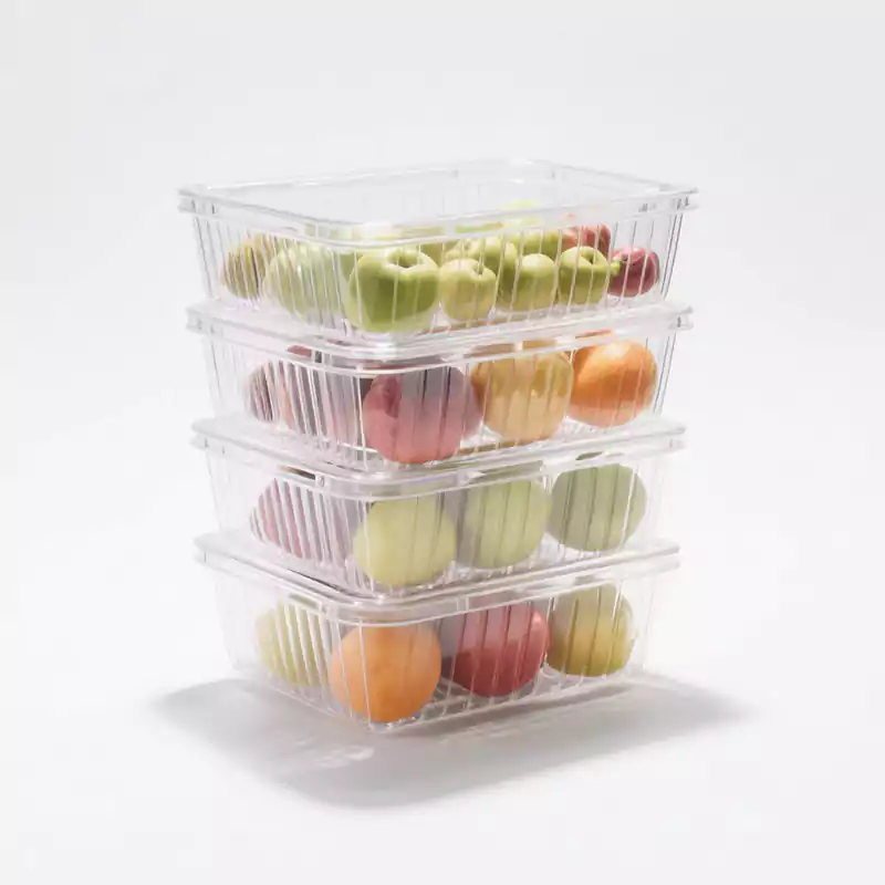 Acrylic Fruit Display Basket Stackable Set - Customacrylicpro Premium Acrylic Product