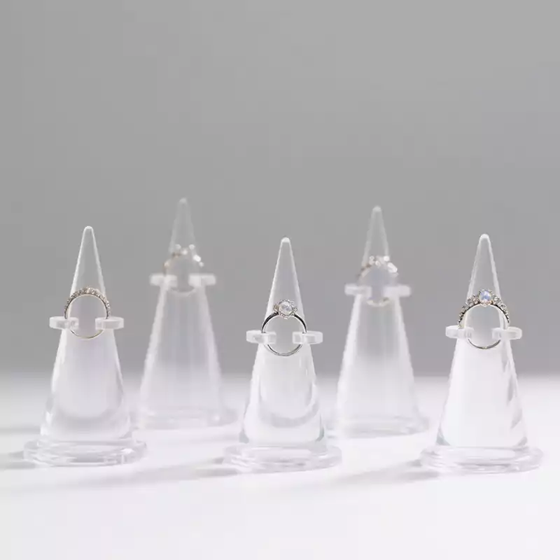 Acrylic Ring Display Cone Set of 6 - Customacrylicpro Premium Acrylic Product