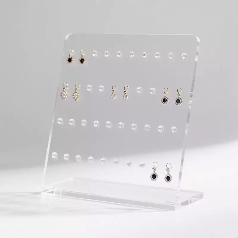 Acrylic Earring Display Stand 48 Holes - Customacrylicpro Premium Acrylic Product