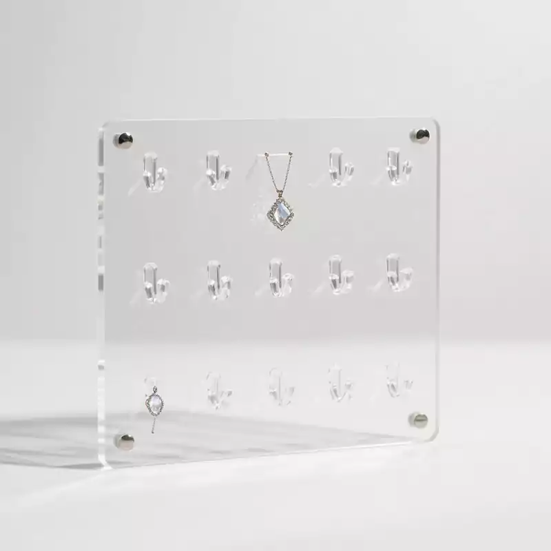 Acrylic Pendant Display Board 18 Hooks - Customacrylicpro Premium Acrylic Product