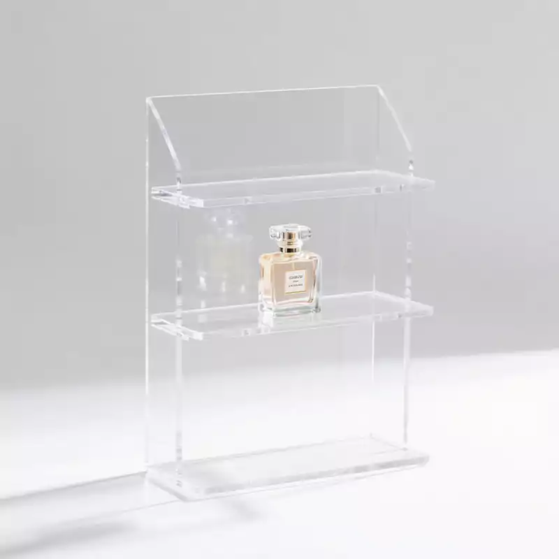 Acrylic Perfume Display Shelf 3-Tier Clear - Customacrylicpro Premium Acrylic Product