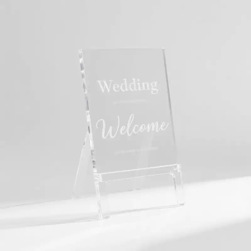 Acrylic Wedding Sign Welcome Board A-Frame - Customacrylicpro Premium Acrylic Product