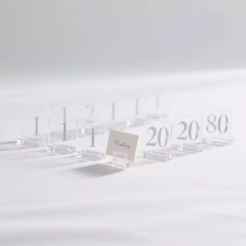 Acrylic Wedding Table Number Holder Set 1-20 - Customacrylicpro Premium Acrylic Product