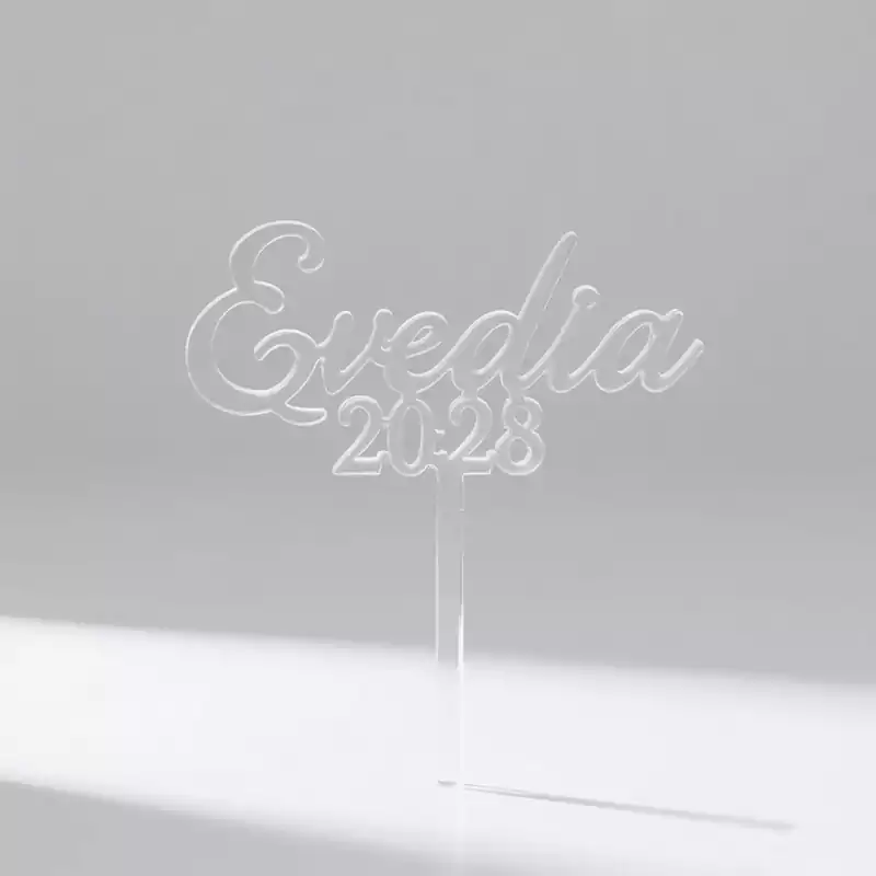 Acrylic Cake Topper Custom Name and Date - Customacrylicpro Premium Acrylic Product