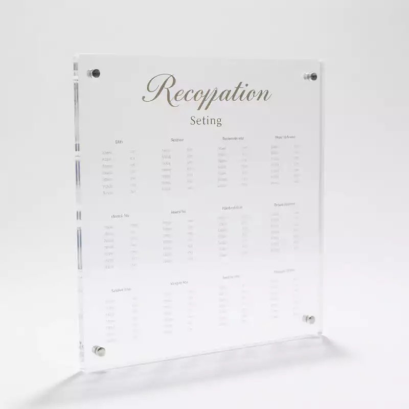 Acrylic Seating Chart Display Board Clear - Customacrylicpro Premium Acrylic Product