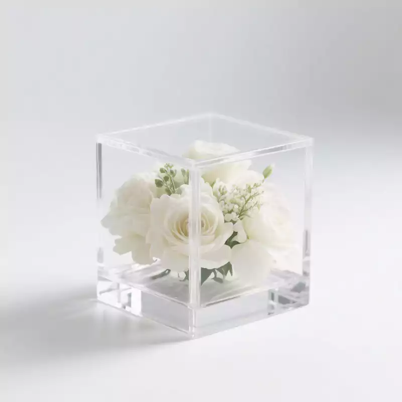 Acrylic Flower Box Centerpiece Vase Clear - Customacrylicpro Premium Acrylic Product