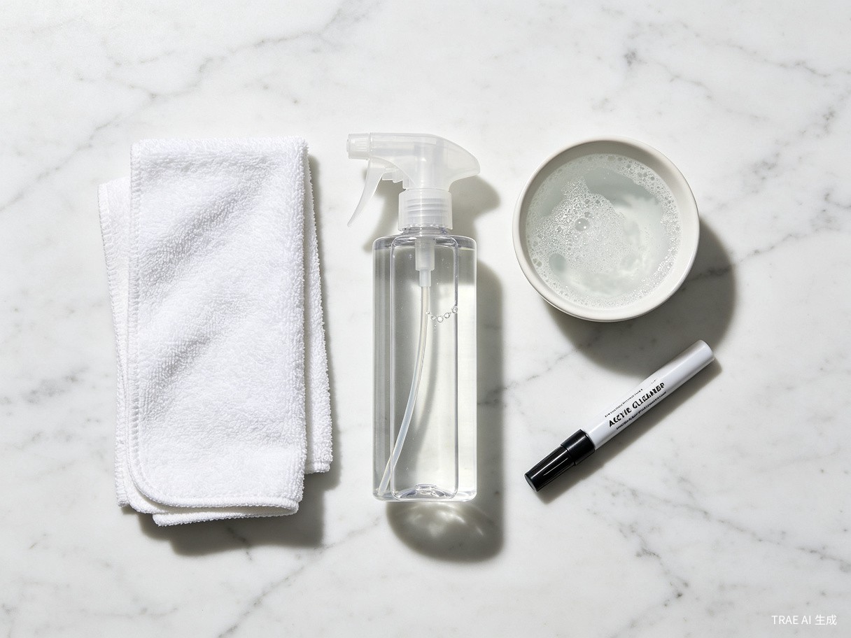 Essential acrylic cleaning supplies and maintenance kit
