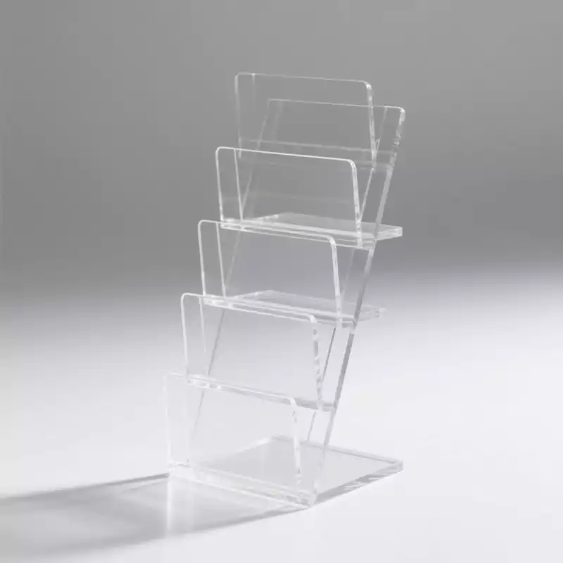 Acrylic Countertop Literature Display 6 Pocket - Brochure Holders