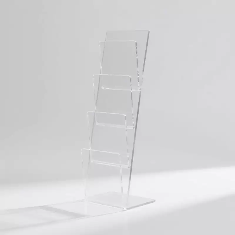 Acrylic Magazine Rack Floor Standing - Brochure Holders