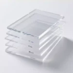 Different acrylic sheet thicknesses arranged from ultra-thin 1.5mm to heavy-duty 25mm for comparison