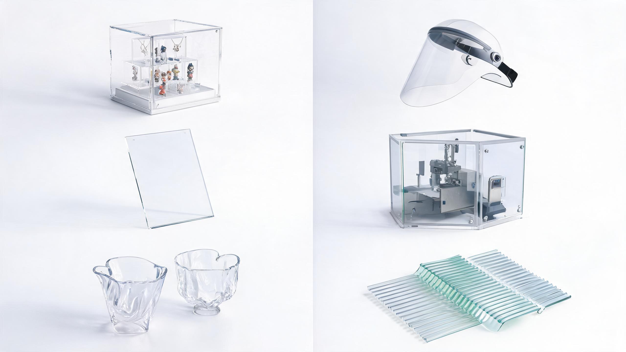 Acrylic vs polycarbonate applications comparison - displays vs safety equipment