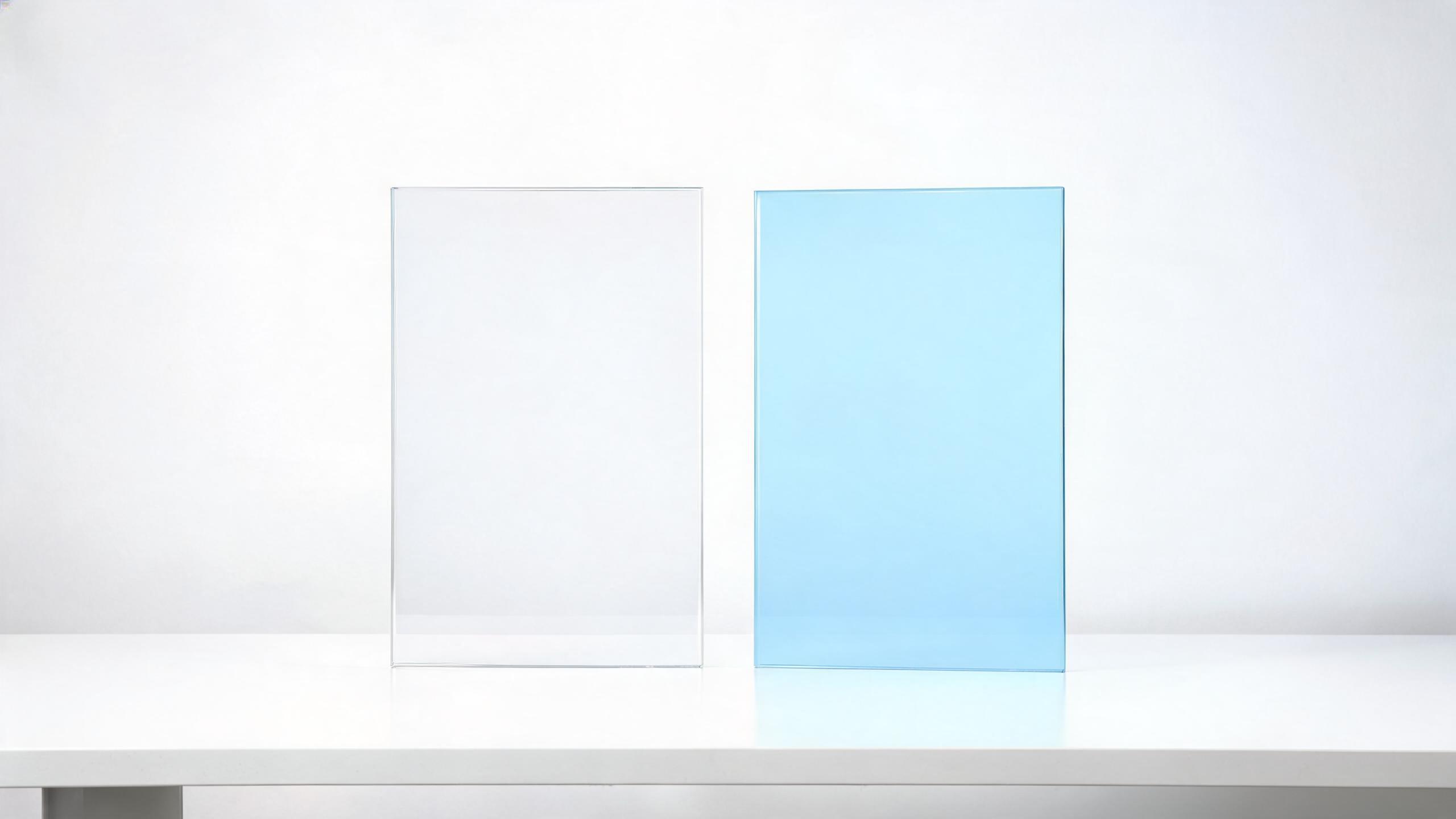 Clear acrylic sheet vs polycarbonate sheet side by side comparison