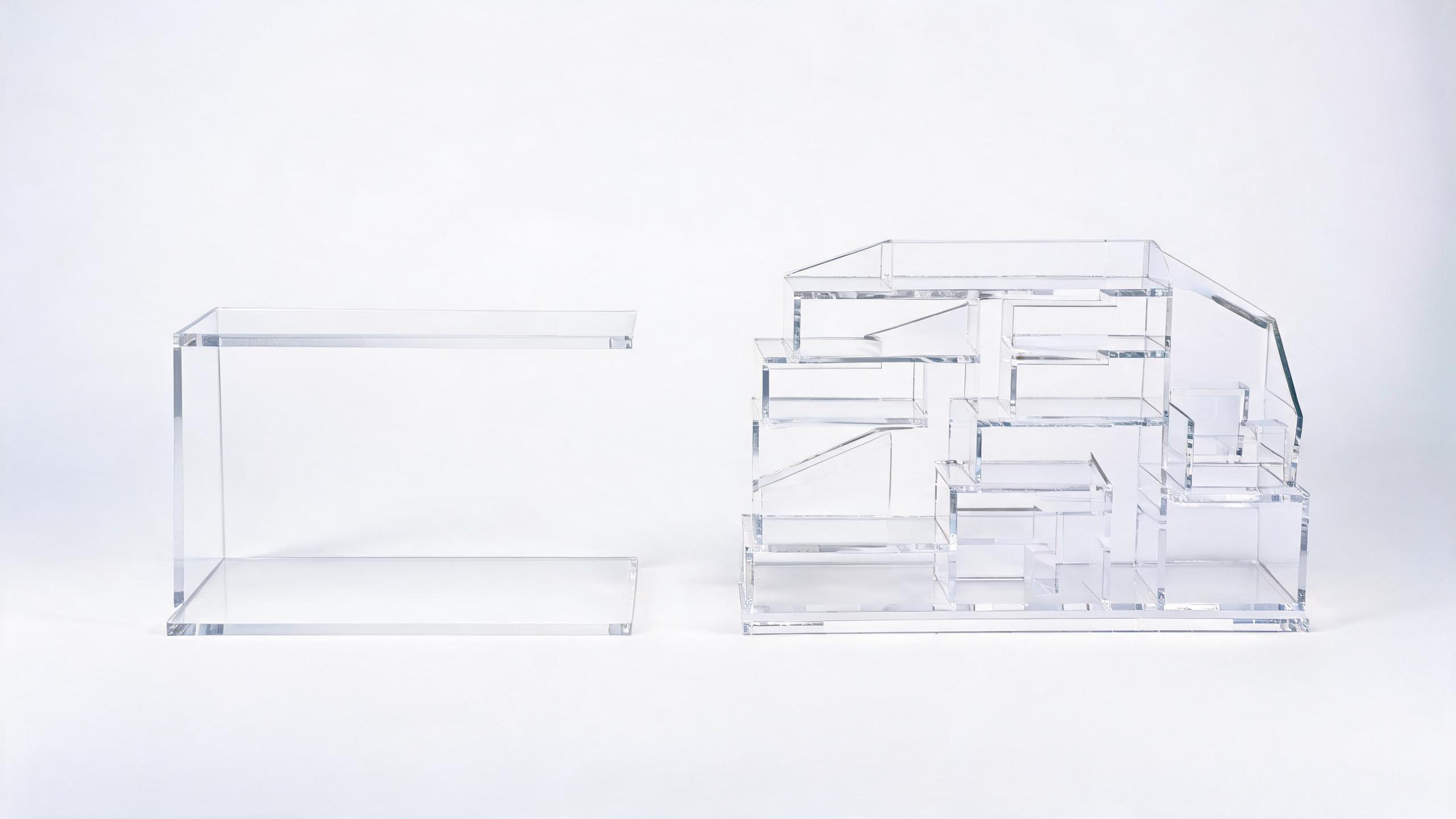 Simple vs complex custom acrylic display cost comparison