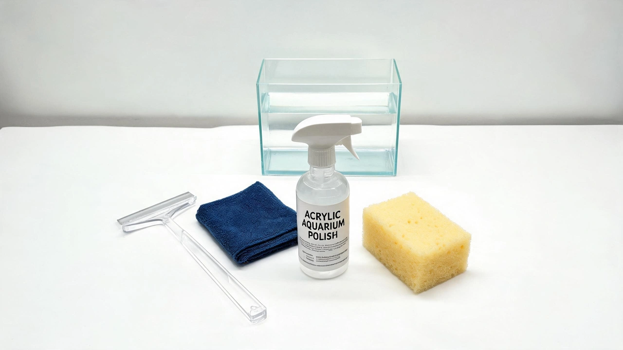 Acrylic aquarium maintenance and cleaning tools