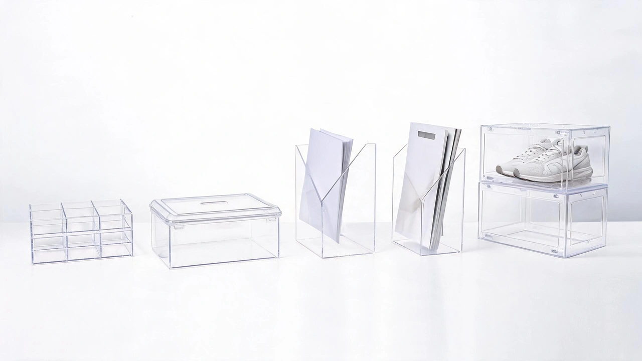 Acrylic home organization and storage products
